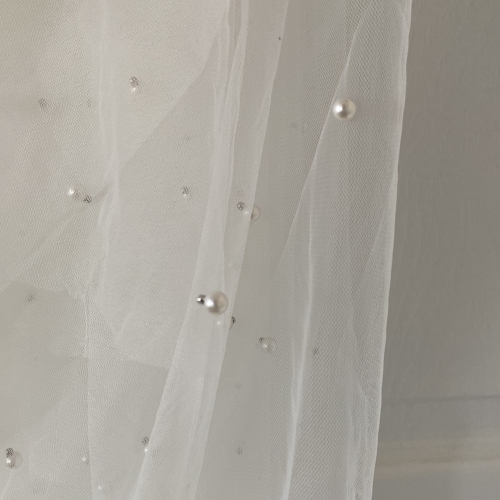 Pearl Wedding Veil - 120in